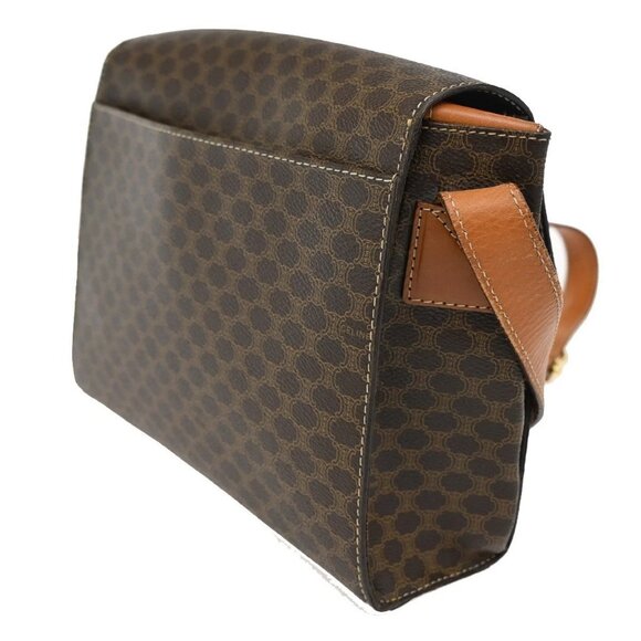 CELINE Macadam Circle Logo Shoulder Bag PVC Leather Brown GHW 88TA110 - Picture 4 of 16